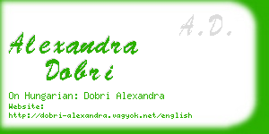 alexandra dobri business card
